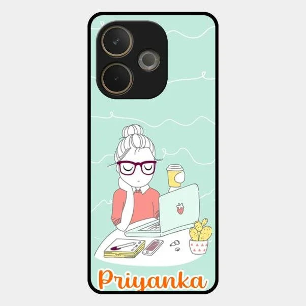 creator-girl-glossy-metal-case-cover-for Oppo A5 Pro 5G