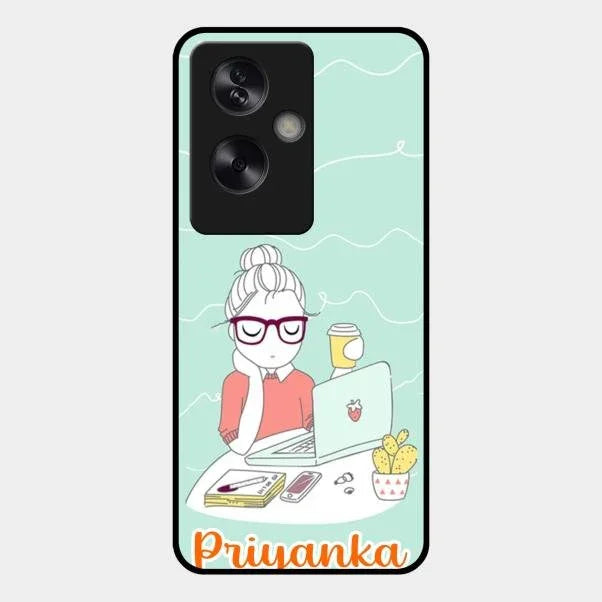 creator-girl-glossy-metal-case-cover-for Oppo A79 5G
