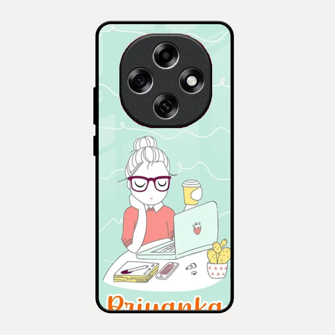 creator-girl-glossy-metal-case-cover-for Oppo F31 Pro 5G