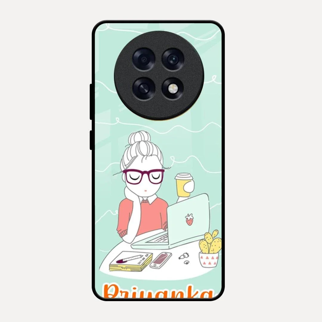 creator-girl-glossy-metal-case-cover-for Oppo F31 Pro Plus 5G