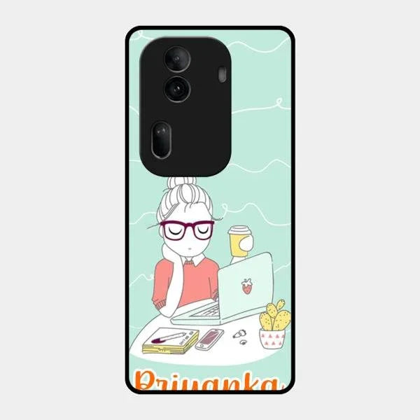 creator-girl-glossy-metal-case-cover-for Oppo Reno 11 Pro 5G