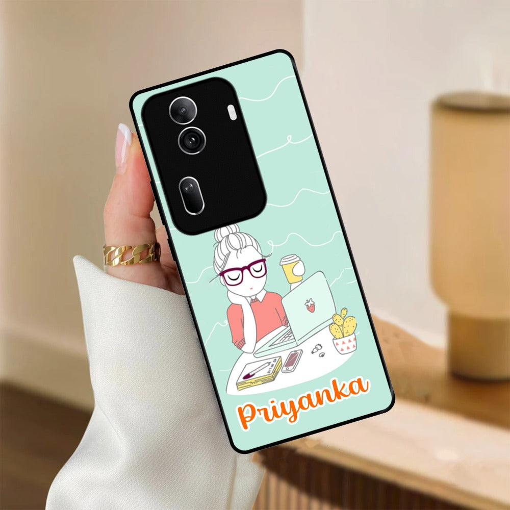 Creator Girl Glossy Metal Case Cover For Oppo