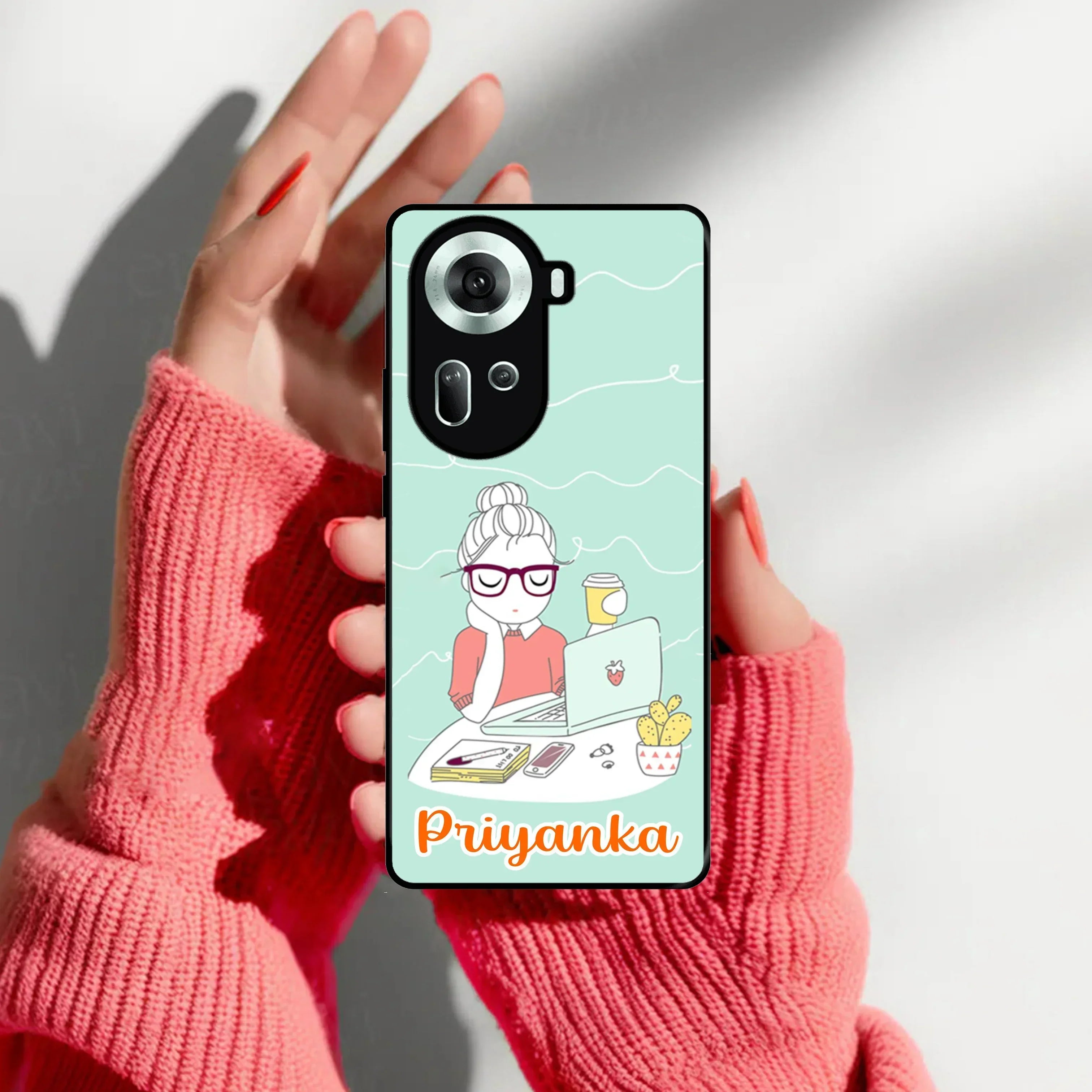 Creator Girl Glossy Metal Case Cover For Oppo - ShopOnCliQ