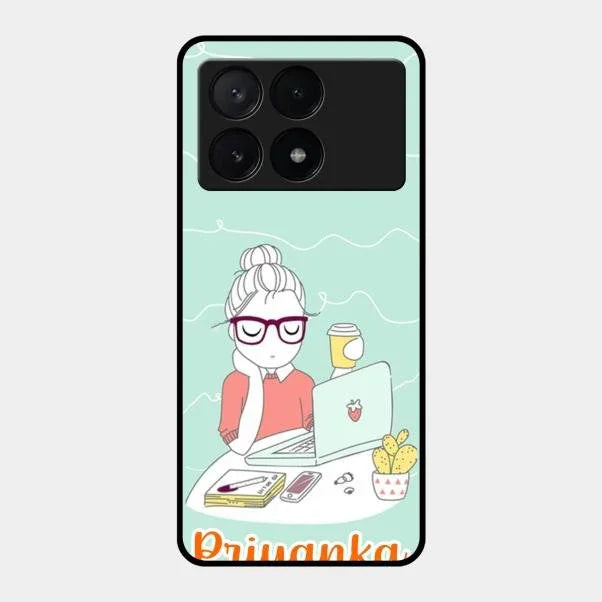 creator-girl-glossy-metal-case-cover-for Poco X6 Pro 5G