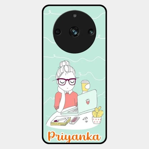 creator-girl-glossy-metal-case-cover-for Realme 11 Pro Plus 5G