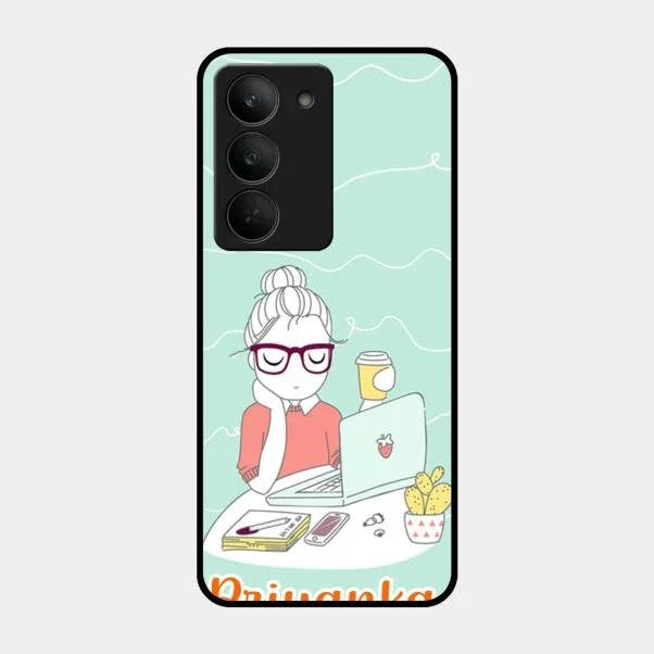 creator-girl-glossy-metal-case-cover-for Realme 14X 5G