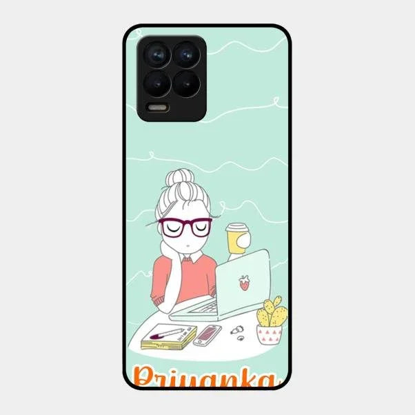creator-girl-glossy-metal-case-cover-for Realme 8 Pro