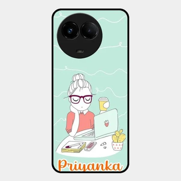 creator-girl-glossy-metal-case-cover-for Realme C67 5G