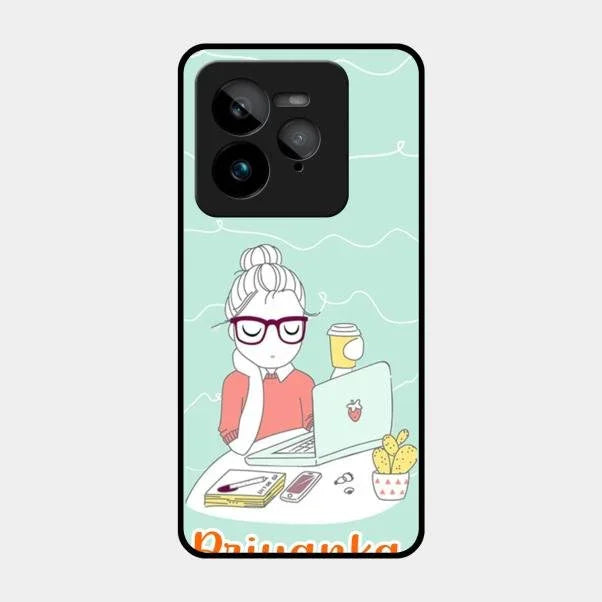 creator-girl-glossy-metal-case-cover-for Realme Gt 7 Pro