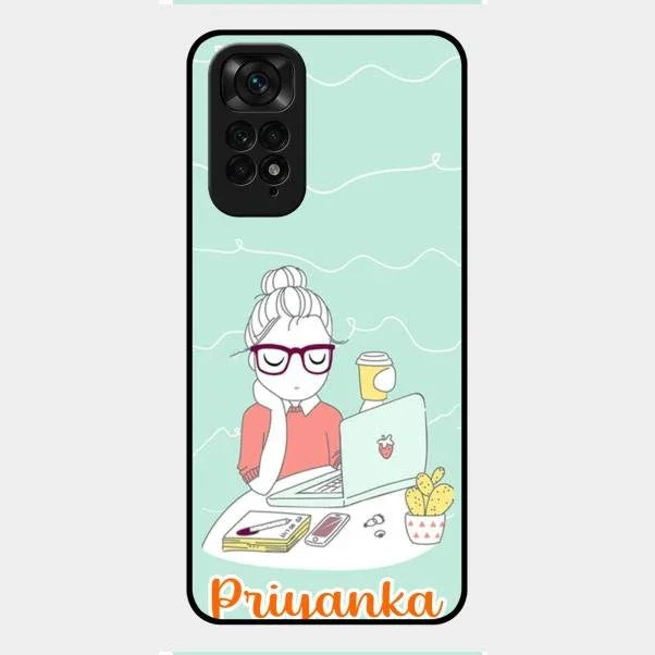 creator-girl-glossy-metal-case-cover-for Redmi Note 11