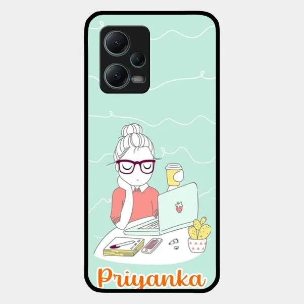 creator-girl-glossy-metal-case-cover-for Redmi Note 12 5G