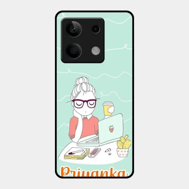 creator-girl-glossy-metal-case-cover-for Redmi Note 13 5G