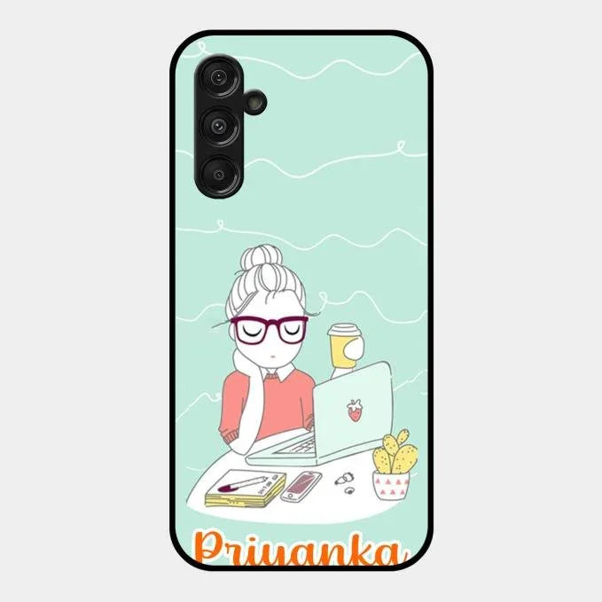creator-girl-glossy-metal-case-cover-for Samsung Galaxy F34 5G