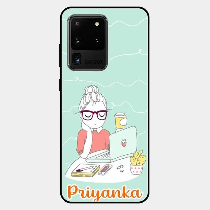 creator-girl-glossy-metal-case-cover-for Samsung Galaxy S20 Ultra