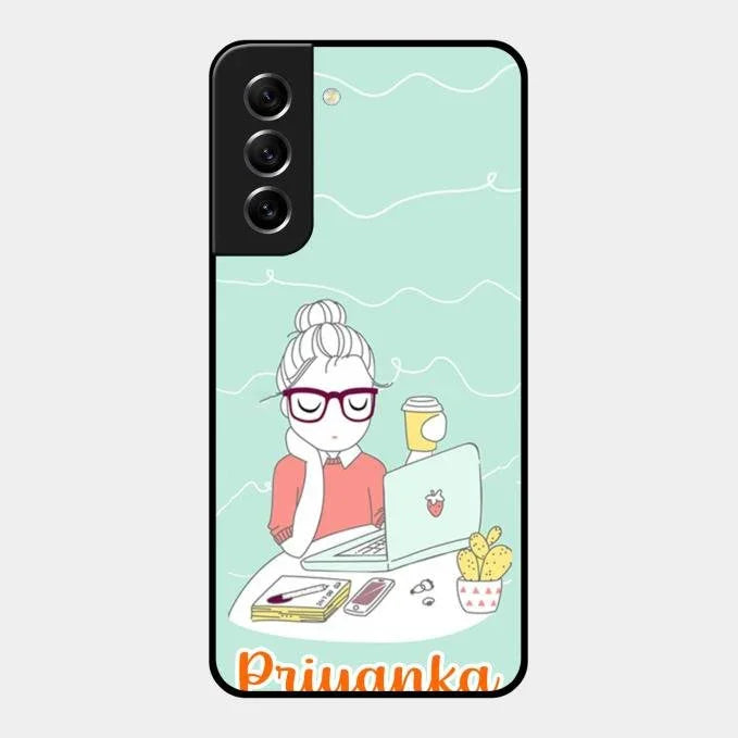 creator-girl-glossy-metal-case-cover-for Samsung Galaxy S21 Fe 5G