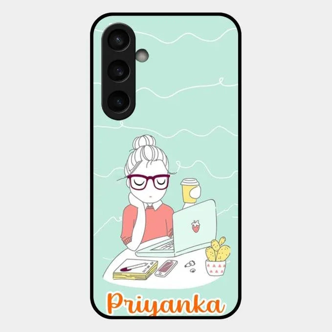 creator-girl-glossy-metal-case-cover-for Samsung Galaxy S23 Fe 5G