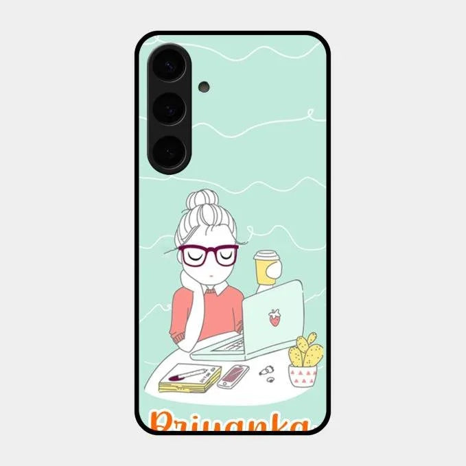 creator-girl-glossy-metal-case-cover-for Samsung Galaxy S24 Plus 5G