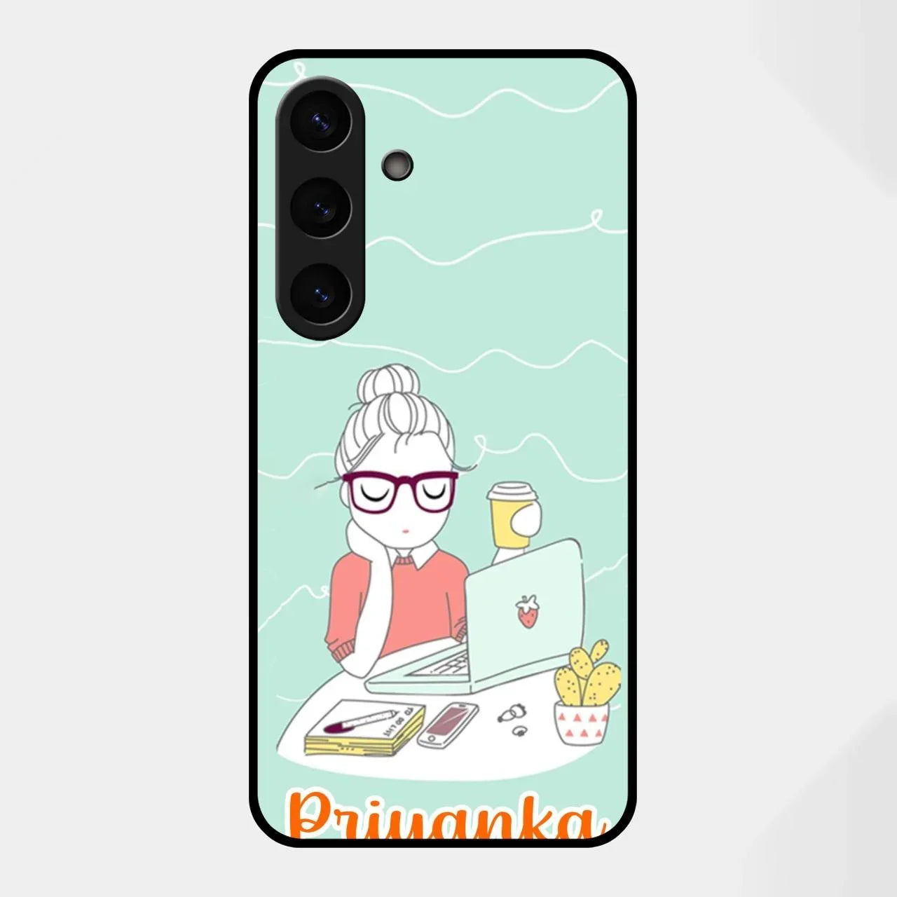 creator-girl-glossy-metal-case-cover-for Samsung Galaxy S25 FE 5G
