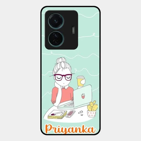 creator-girl-glossy-metal-case-cover-for Vivo T1 Pro 5G