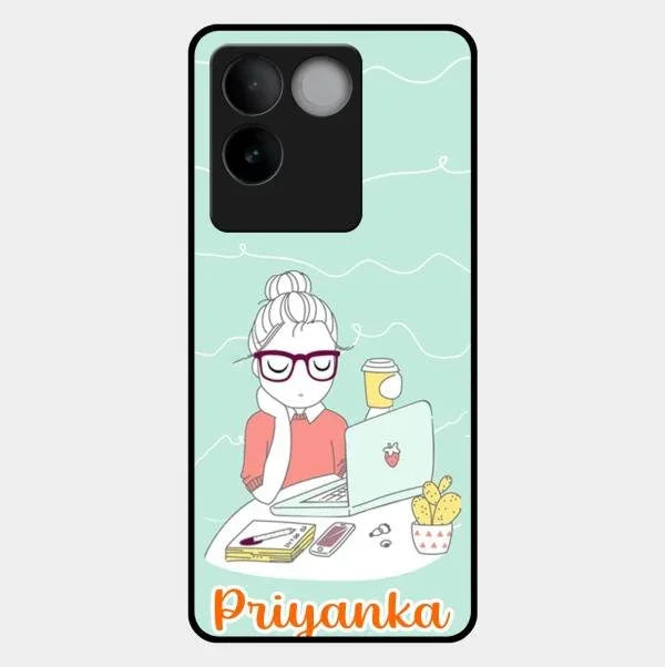 creator-girl-glossy-metal-case-cover-for Vivo T2 Pro 5G