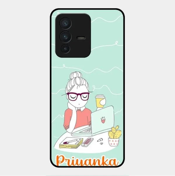creator-girl-glossy-metal-case-cover-for Vivo V23 5G