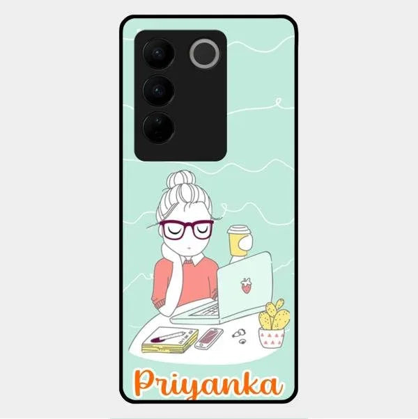 creator-girl-glossy-metal-case-cover-for Vivo V27 Pro 5G
