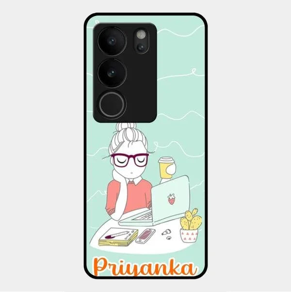 creator-girl-glossy-metal-case-cover-for Vivo V29 5G