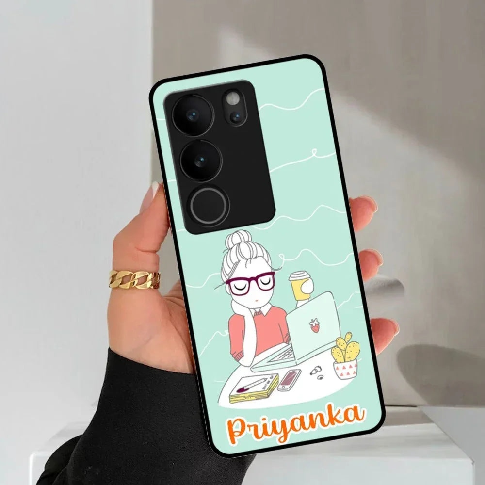 Creator Girl Glossy Metal Case Cover For Vivo - ShopOnCliQ
