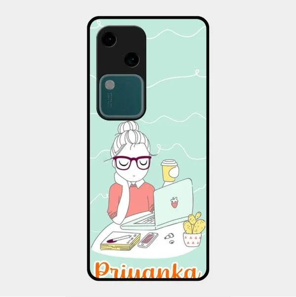 creator-girl-glossy-metal-case-cover-for Vivo V30 5G