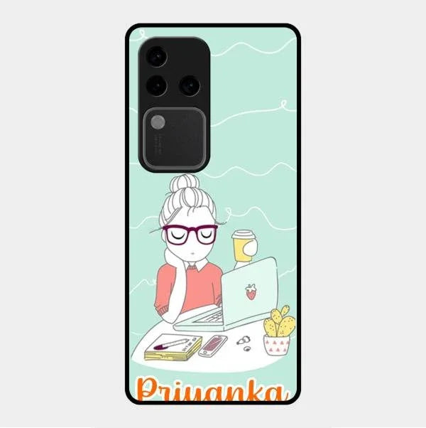 creator-girl-glossy-metal-case-cover-for Vivo V30 Pro 5G