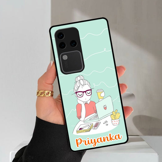 Creator Girl Glossy Metal Case Cover For Vivo