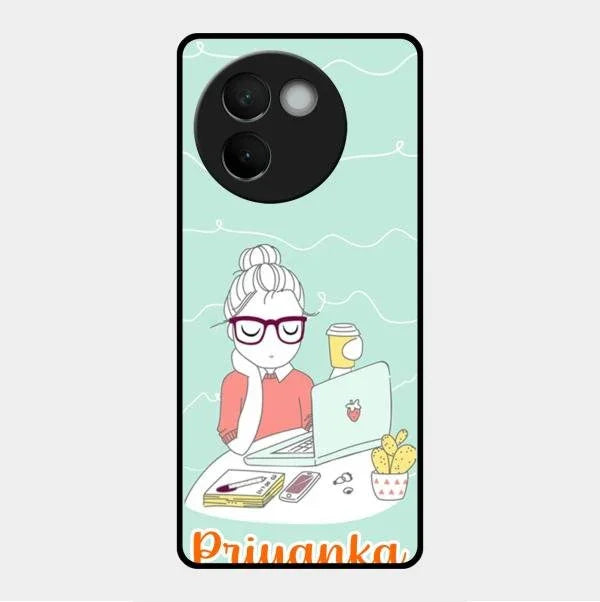 creator-girl-glossy-metal-case-cover-for Vivo V30E 5G