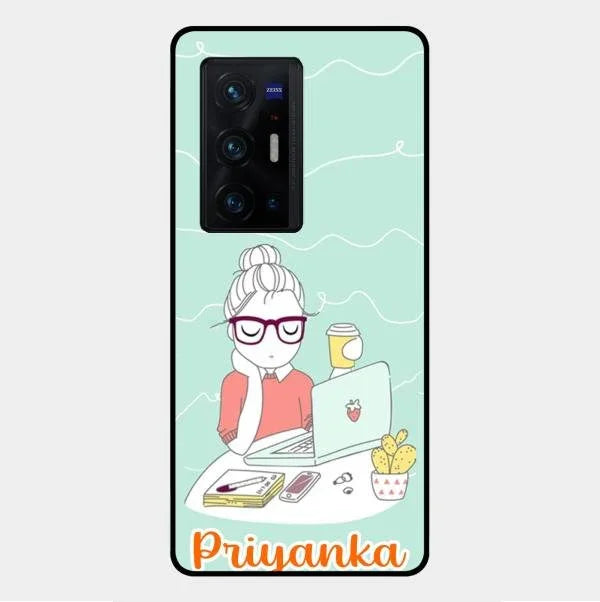 creator-girl-glossy-metal-case-cover-for Vivo X70 Pro Plus 5G