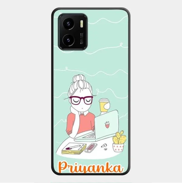 creator-girl-glossy-metal-case-cover-for Vivo Y01