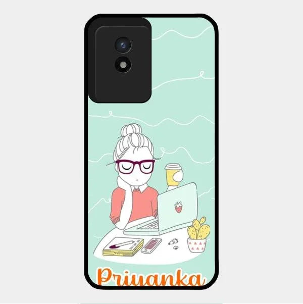 creator-girl-glossy-metal-case-cover-for Vivo Y02T