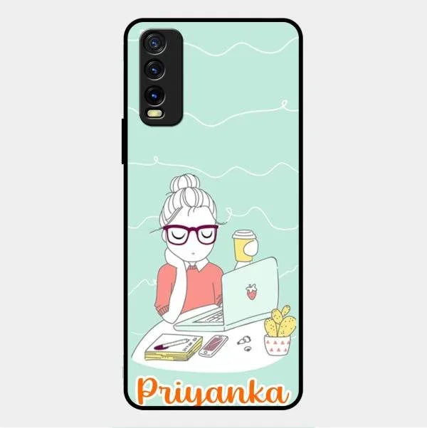 creator-girl-glossy-metal-case-cover-for Vivo Y12G