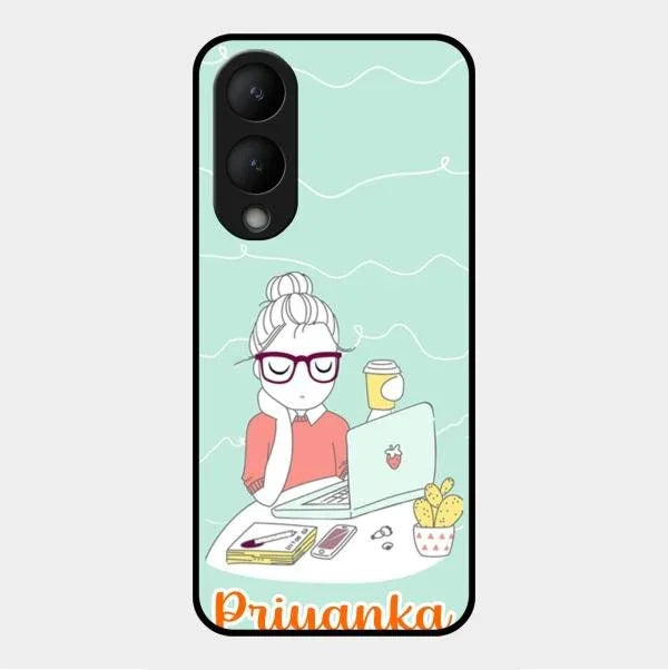 creator-girl-glossy-metal-case-cover-for Vivo Y17S