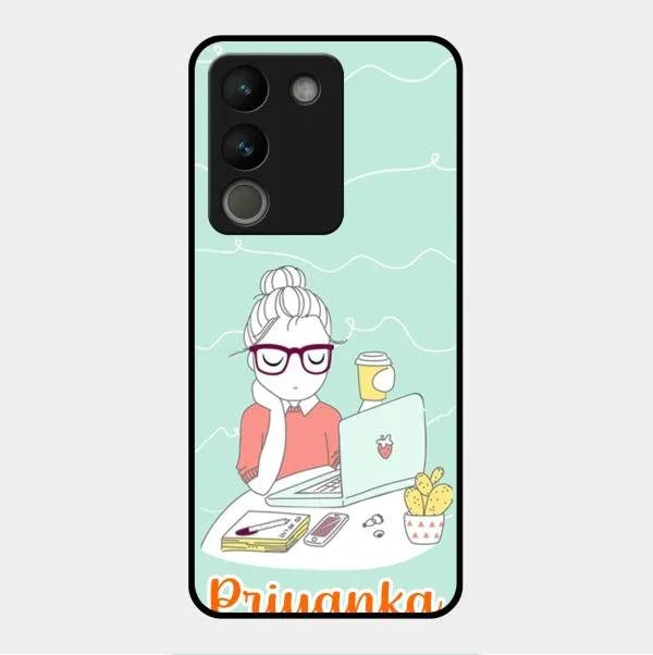 creator-girl-glossy-metal-case-cover-for Vivo Y200 5G