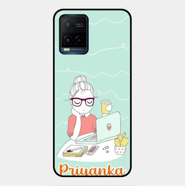 creator-girl-glossy-metal-case-cover-for Vivo Y21T