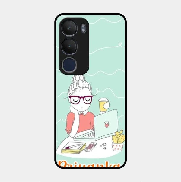 creator-girl-glossy-metal-case-cover-for Vivo Y29 5G