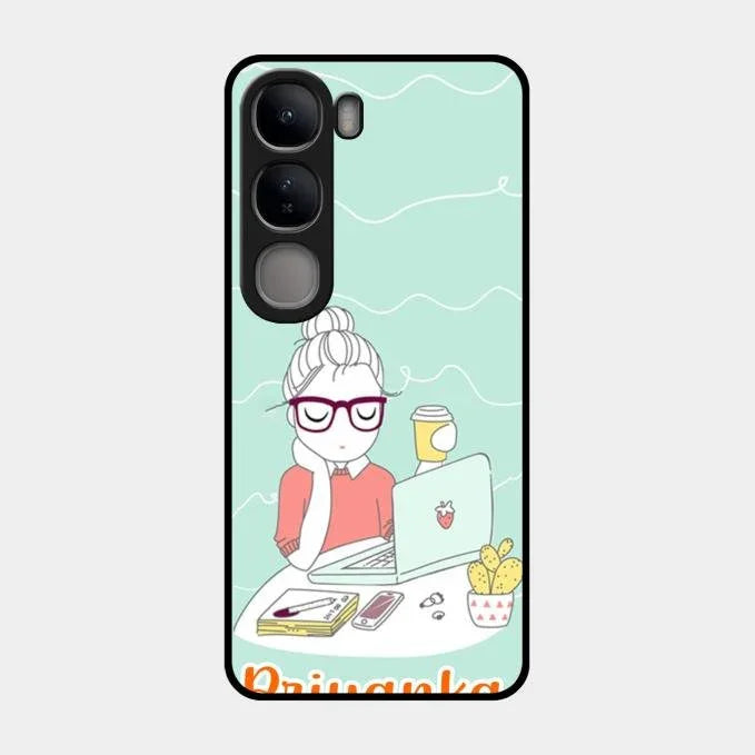creator-girl-glossy-metal-case-cover-for Vivo Y300 5G