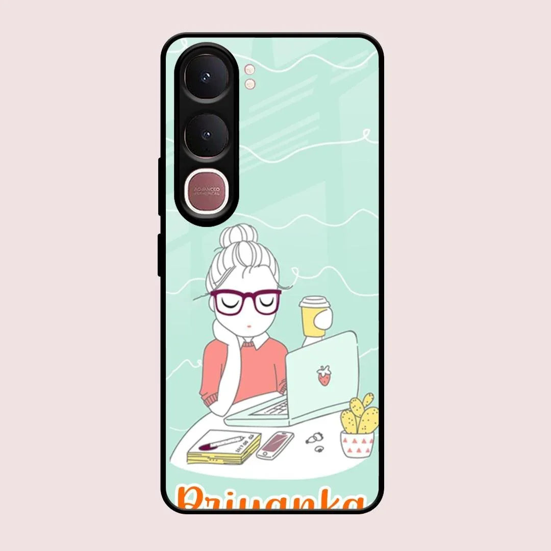 creator-girl-glossy-metal-case-cover-for Vivo Y31 5G