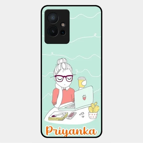 creator-girl-glossy-metal-case-cover-for Vivo Y75 5G