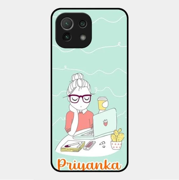 creator-girl-glossy-metal-case-cover-for Xiaomi Mi 11 Lite