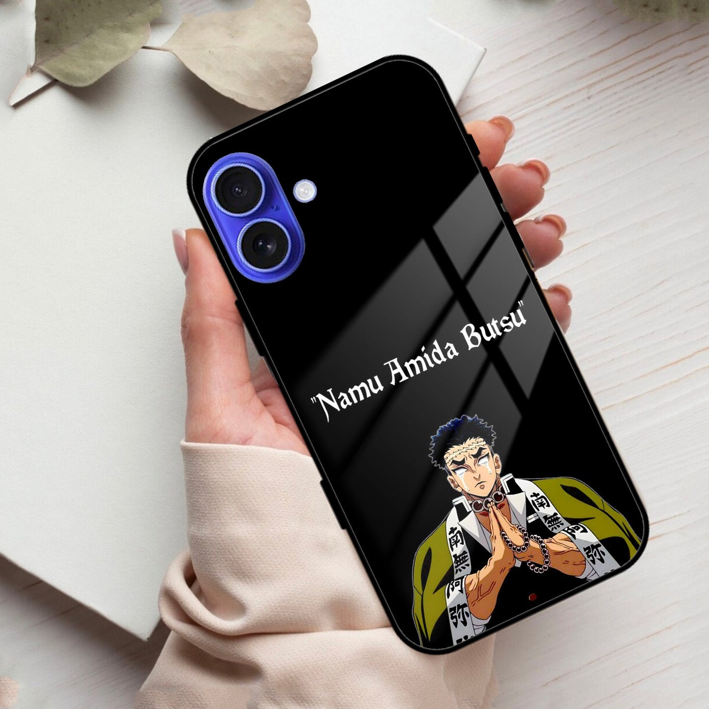 Crying Monk Glass Case Cover For iPhone