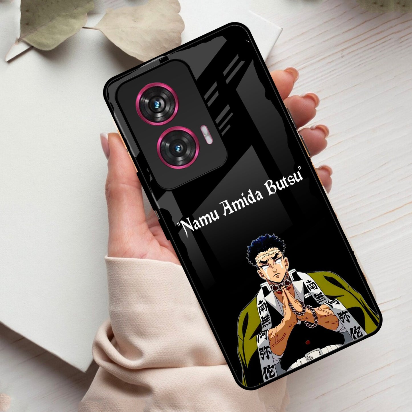 Crying Monk Glass Case Cover For Motorola