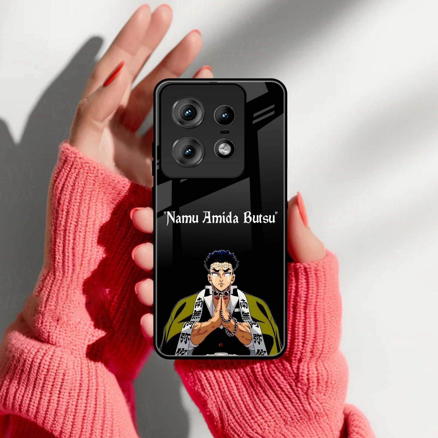 Crying Monk Glass Case Cover For Motorola