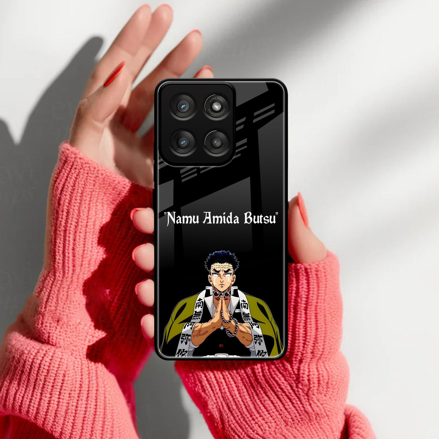 Crying Monk Glass Case Cover For Motorola