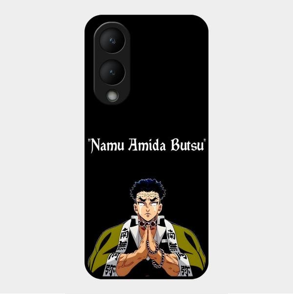 Crying Monk Glass Case Cover For Vivo Y17S