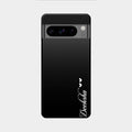 Customize Name Gradient Glass Case Cover Black For Google Pixel 8 Pro 5G